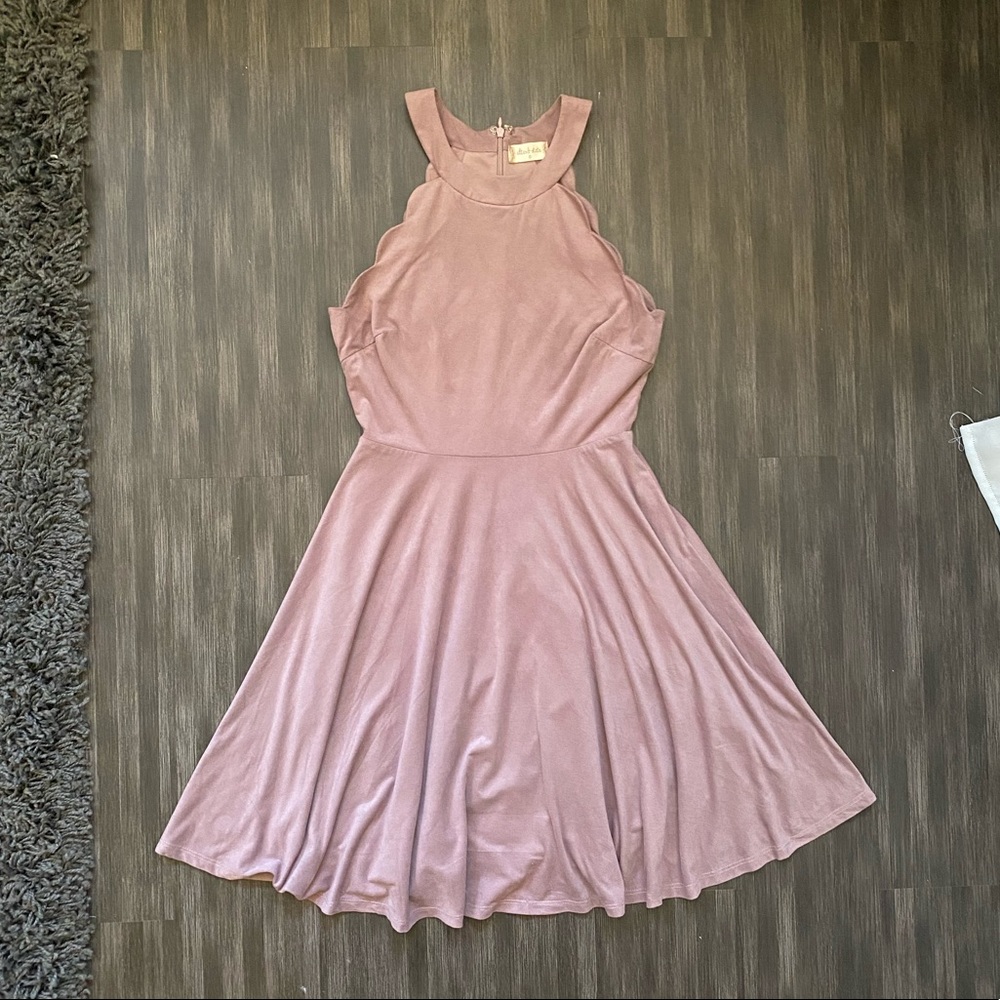Altar’d State Lavender Velvet Mini Dress